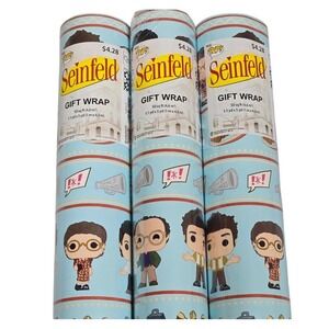 SEINFELD Funko Pop FESTIVUS‎ Christmas Gift Wrapping Paper 3 Rolls x 50 ft Each